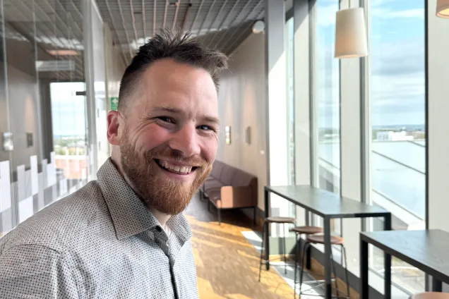 Smiling man. Photo.