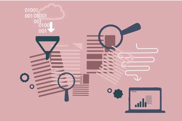 Illustration som visar hur artiklar bearbetas via verktyget Covidence. Illustration: Katarina Jandér