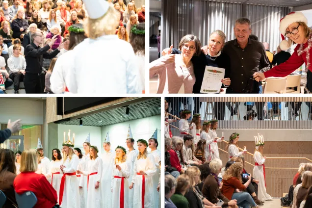 Jul afterwork i Forum Medicum. Fotokollage.