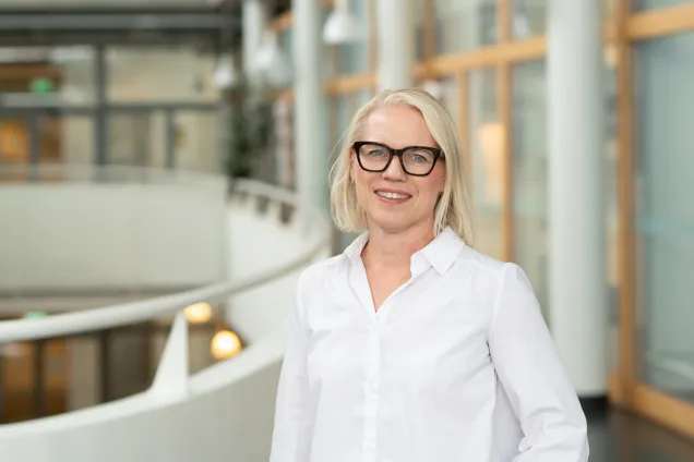 Porträtt av Sophia Zackrisson i forskningsmiljön på CRC i Malmö.