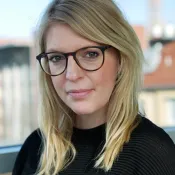 Porträtt Sarah Quist. Foto.